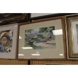 H. Edbrooke (20th C British) - Watercolour - Brig O' Turk, 25.5cm x 37.5cm, signed, in wood frame