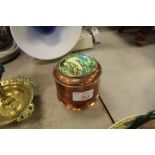 Arts & Crafts copper and enamel box