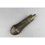 Copper powder flask with embossed decoration