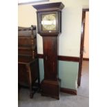 An 18th Century oak longcase clock, the 31cm brass dial marked J. Lawson of Bradford, 203cm high(