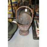 Copper coal scuttle