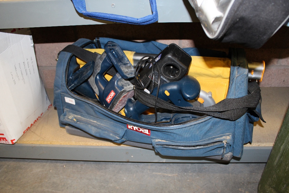 Tool bag & various electric hand tools