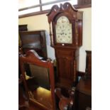 Pitch pine long case clock Thomas Brown, Birmingham