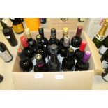 14 bottles of mixed red wine and a bottle of Jacob's Creek sparkling Chardonnay Pinot Noir