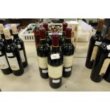 Five bottles of Barons de Rothschild Lafite Bordeaux Reserve Speciale 2002 (20 April 2004