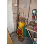 Quantity of garden tools, drainage rods etc