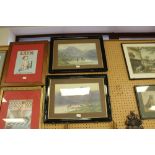 Pair ebonised framed Highland prints