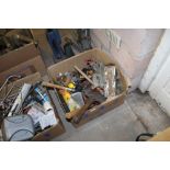 Box of tools, taps, dies hammers etc