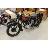 A 1952 Ariel Model VH motorcycle, maroon and black, Frame No. SD 2518, 775 miles, sold together with