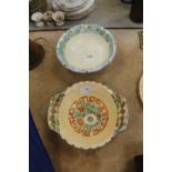 2 Ann Macbeth painted bowls (1 A/F)