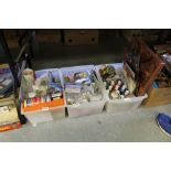 3 boxes of craft items, paints etc