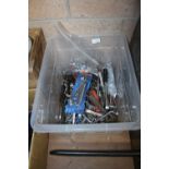 Box of miscellaneous tools, spanners