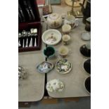 Royal Commemorative wares including group of Studio Pottery and Coalport