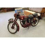 A 1954 BSA C11G motorcycle, red, Registration GTY 385, 35k miles, with V5C document Note: No Buyer's