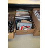 Box assorted records including 45's