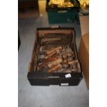 Box of old chisels and wet stones