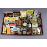 Tray of watches, jewellery and curios, collectables inc 9ct gold ladies watch & Victorian Crown