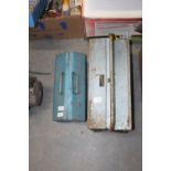 2 metal tool boxes & tools