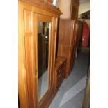 Oak 3 piece bedroom suite and Edwardian wardrobe