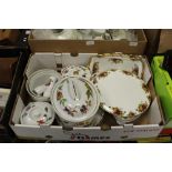 Box including Royal Worcester Evesham & Royal Albert