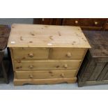 2/2 pine chest of drawers