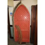 Old vintage arch door and half frame