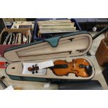 Cased 3/4 violin & bow -Stenter Chinese made