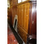 19th century scumbled pine press cupboard