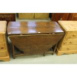 C19th oak drop leaf table