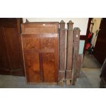 Large pitch pine panels & newel posts