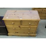 2/2 pine chest of drawers