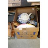 Box of China wares etc