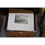 Box of prints including two of local scenes