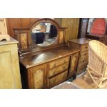 Walnut mirror back sideboard