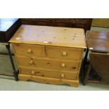 2/2 pine chest of drawers