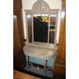 Limed oak mirror back stand