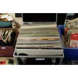 Record case full of records 60's, 70's,including Beatles