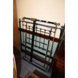 Double brass & iron bedstead