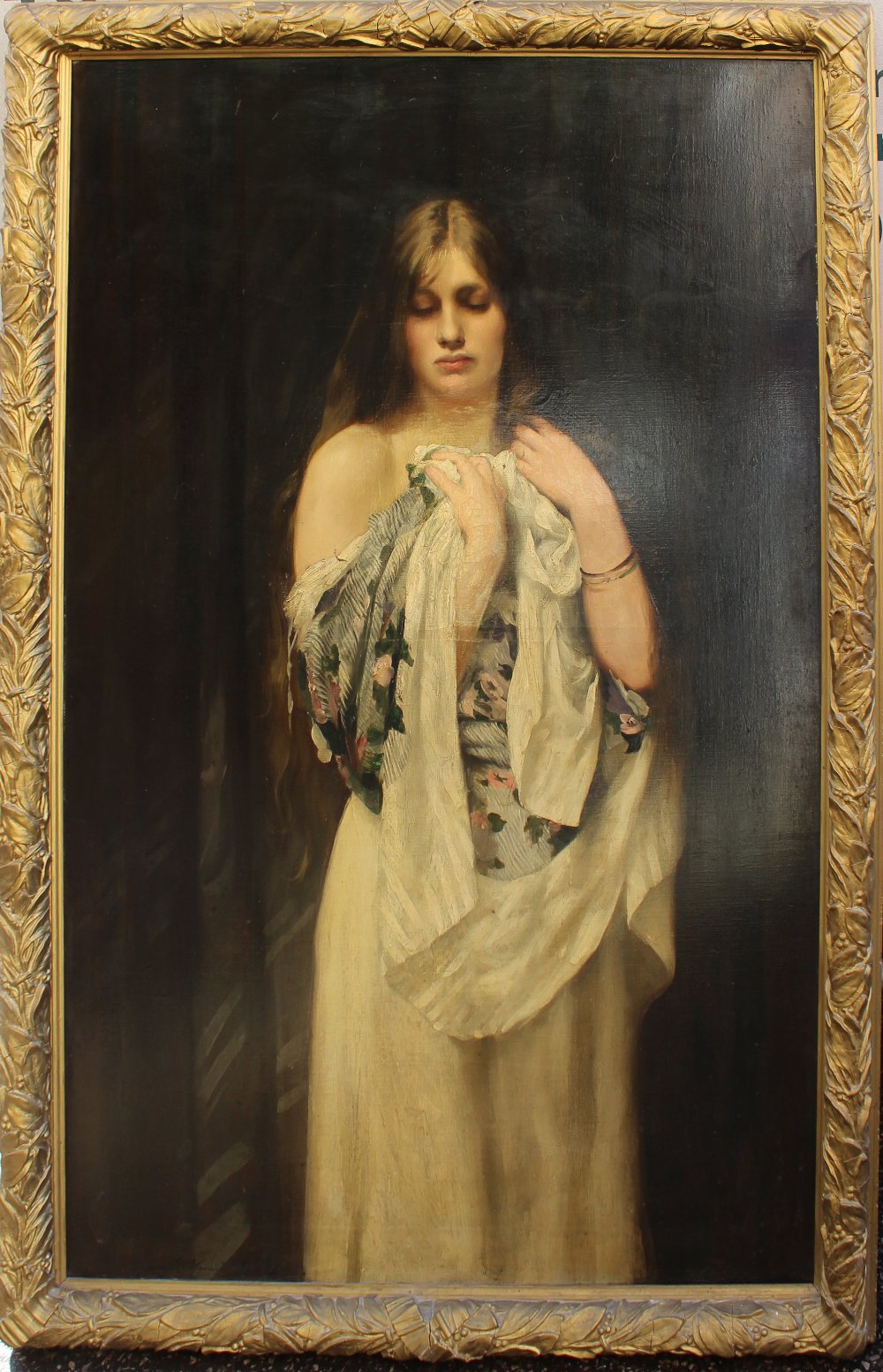 Thomas Benjamin Kennington (1856-1916) - Oil painting of massive proportions - 'Pandora' - Full - Bild 3 aus 11