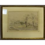 Attrib. William Taunton (19th Century) - Watercolour - River landscape, 21cm x 28cm, inscribed