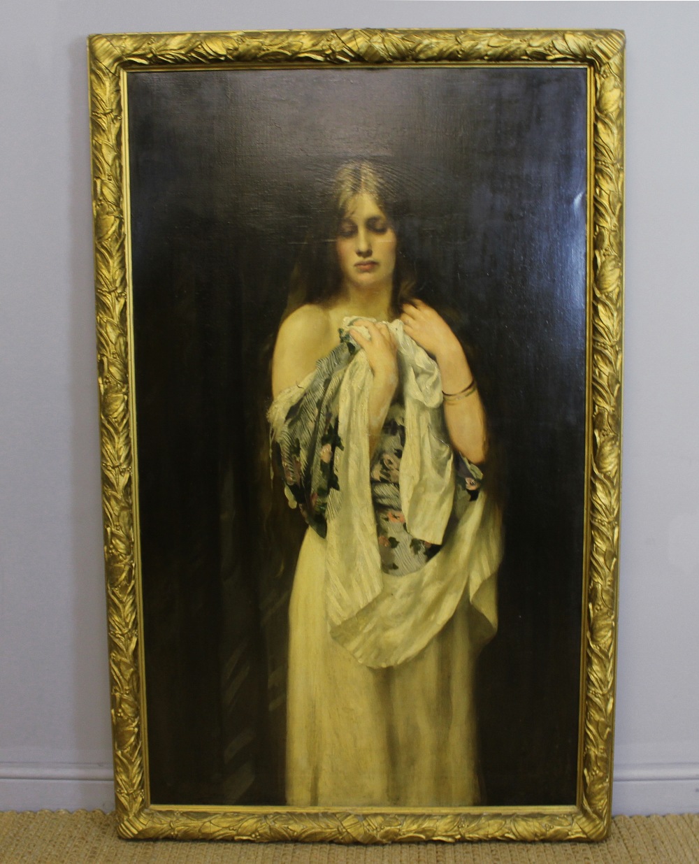 Thomas Benjamin Kennington (1856-1916) - Oil painting of massive proportions - 'Pandora' - Full