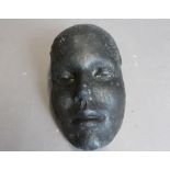 ARR Ifor Freeman (20th Century Cumbrian) - Black patinated plaster - Death mask/Facial portrait of a