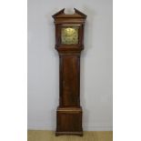 A late 18th Century oak and mahogany banded longcase clock by Samuel Burton of Hawkshead, the 28cm