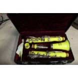 DY neon yellow clarinet (cased)