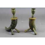 Two horn candlesticks