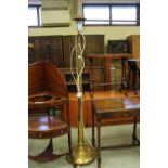 Edwardian brass standard lamp