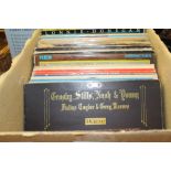 Box of LP records-Beatles etc