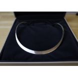 A Georg Jensen 925s neck ring, design number A10A by Ove Wendy, 13cm, 40grams Good used condition,