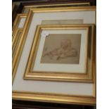 4 gilt framed pictures