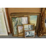 4 oil paintings - oils, landscapes & portrait print